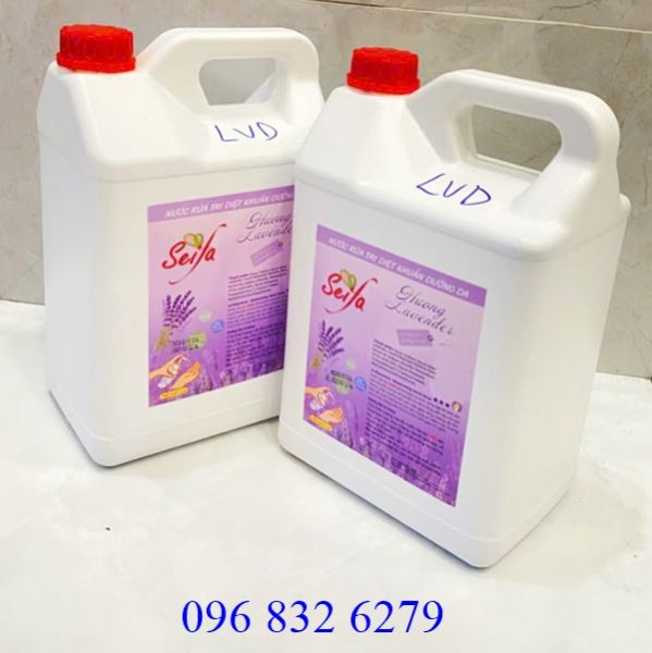 NƯỚC RỬA TAY DIỆT KHUẨN LAVENDER CAN 5 LÍT