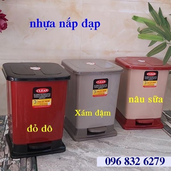 THÙNG RÁC NHỰA TÂN LẬP THÀNH NẮP ĐẠP