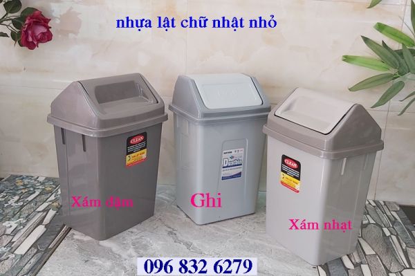 THÙNG RÁC NHỰA NẮP LẬT SIZE NHỎ-TRUNG-ĐẠI